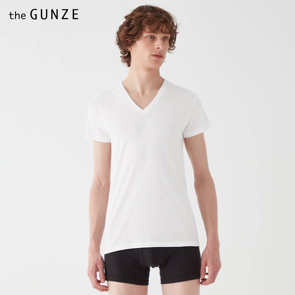 【綿100%】VネックTシャツ